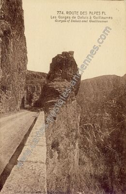 Carte postale ancienne Gorges de Daluis — Guillaumes (Alpes-Maritimes)