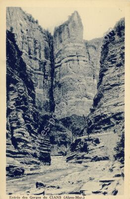 Carte postale ancienne Gorges du Cians — Pierlas (Alpes-Maritimes)