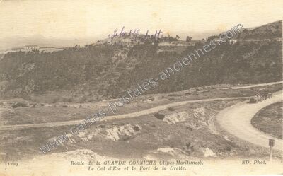 Carte postale ancienne Col d'Eze — Èze (Alpes-Maritimes)