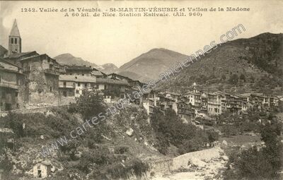 Carte postale ancienne Vallée de la Vésubie et Vallon de la Madone — Saint-Martin-Vésubie (Alpes-Maritimes)