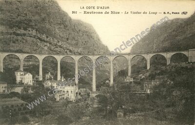 Carte postale ancienne Viaduc du Loup — Tourette sur Loup (Alpes-Maritimes)
