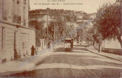 Carte postale ancienne Boulevard Carnot — Le Cannet (Alpes-Maritimes)