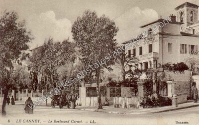 Carte postale ancienne Le Boulevard Carnot — Le Cannet (Alpes-Maritimes)