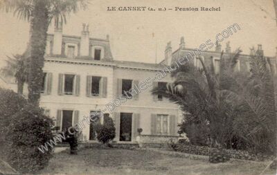 Carte postale ancienne Pension Rachel — Le Cannet (Alpes-Maritimes)
