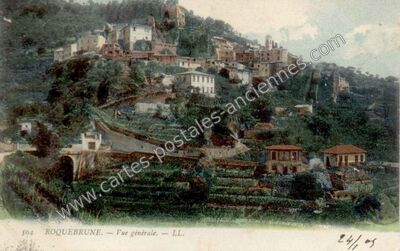 Carte postale ancienne Roquebrune — Roquebrune-Cap-Martin (Alpes-Maritimes)