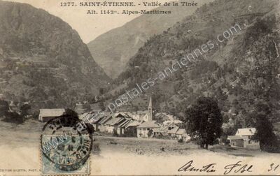 Carte postale ancienne St Etienne — Saint-Étienne-de-Tinée (Alpes-Maritimes)