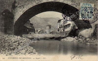Carte postale ancienne Environs de Menton — Sospel (Alpes-Maritimes)