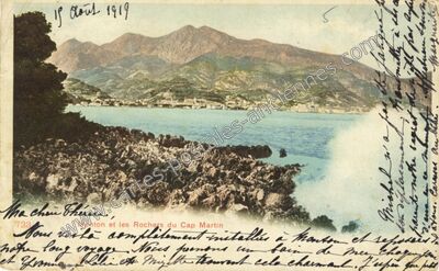 Carte postale ancienne Cap Martin — Roquebrune-Cap-Martin (Alpes-Maritimes)