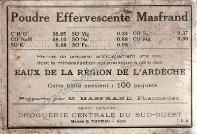 Carte postale ancienne Eaux de l'Ardeche — Non Localisée (Ardèche)