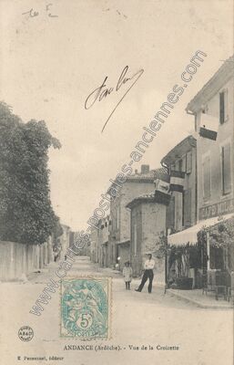 Carte postale ancienne Vue de la Croizette — Andance (Ardèche)