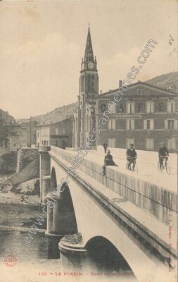 Carte postale ancienne Pont de la Route — Le Pouzin (Ardèche)
