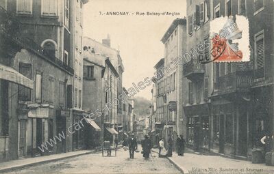 Carte postale ancienne Rue Boissy-d'Anglas — Annonay (Ardèche)