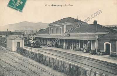 Carte postale ancienne La Gare — Annonay (Ardèche)