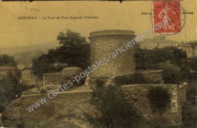 Carte postale ancienne La Tour du Parc Auguste Riboulon — Annonay (Ardèche)