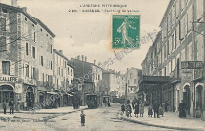 Carte postale ancienne L'Ardèche pittoresque - Faubourg de Vernon — Aubenas (Ardèche)