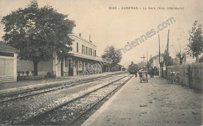 Carte postale ancienne La Gare (Vue intérieure) — Aubenas (Ardèche)