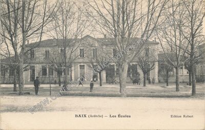 Carte postale ancienne Les Écoles — Baix (Ardèche)