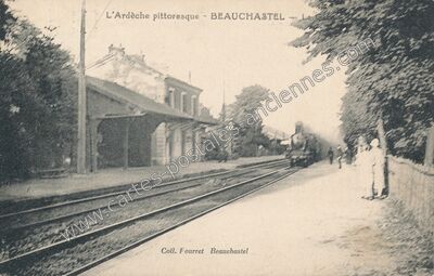 Carte postale ancienne L'Ardèche pittoresque - La Gare — Beauchastel (Ardèche)