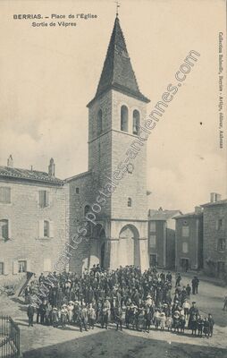 Carte postale ancienne Berrias — Berrias-et-Casteljau (Ardèche)