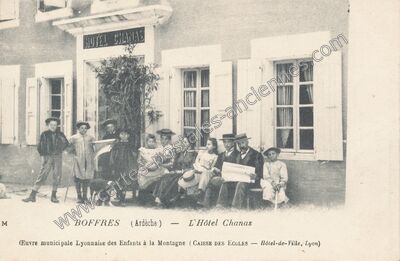 Carte postale ancienne L'Hôtel Chanas — Boffres (Ardèche)