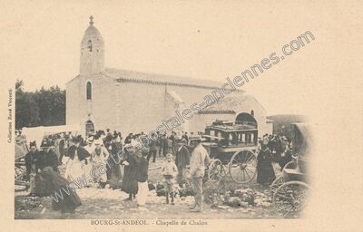 Carte postale ancienne Chapelle de Chalon — Bourg-Saint-Andéol (Ardèche)