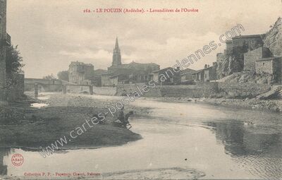 Carte postale ancienne Lavandières de l'Ouvèze — Le Pouzin (Ardèche)