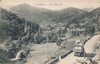 Carte postale ancienne Vue Générale — Burzet (Ardèche)