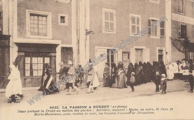 Carte postale ancienne La Passion — Burzet (Ardèche)