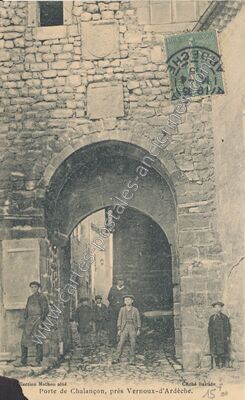 Carte postale ancienne Porte de Chalançon — Chalencon (Ardèche)