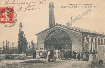 Carte postale ancienne Champ la Liourde — Chomérac (Ardèche)