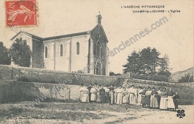 Carte postale ancienne Champ la Lioure — Chomérac (Ardèche)