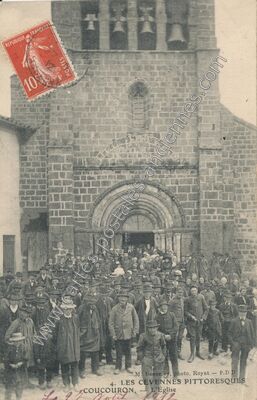 Carte postale ancienne Les Cévennes pittoresques — L'Église — Coucouron (Ardèche)