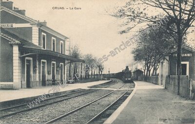 Carte postale ancienne La Gare — Cruas (Ardèche)