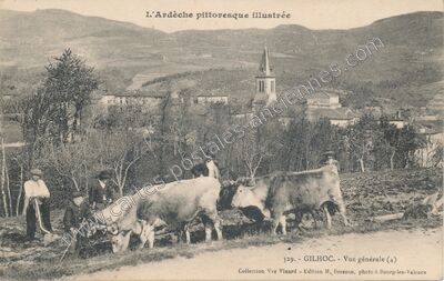 Carte postale ancienne Gilhoc — Gilhoc-sur-Ormèze (Ardèche)