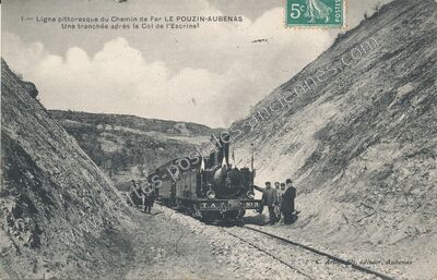 Carte postale ancienne Col de l'Escrinet — Gourdon (Ardèche)