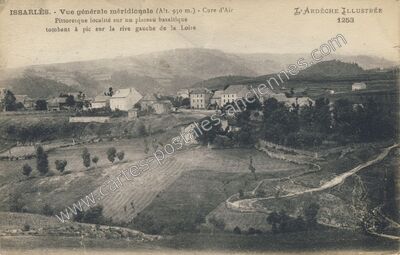 Carte postale ancienne Vue générale méridionale — Issarlès (Ardèche)