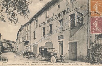 Carte postale ancienne L Hotel du Nord — Jaujac (Ardèche)
