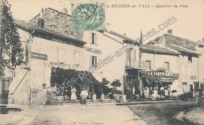 Carte postale ancienne Quartier du Pont — Labégude (Ardèche)