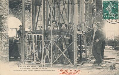 Carte postale ancienne L'Ardeche Pittoresque - Les Mines - Entrée du Puits — Lalevade-d'Ardèche (Ardèche)