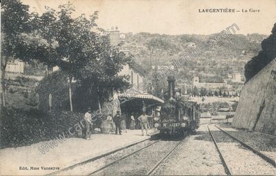 Carte postale ancienne La Gare — Largentière (Ardèche)