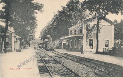 Carte postale ancienne La Gare — Mauves (Ardèche)