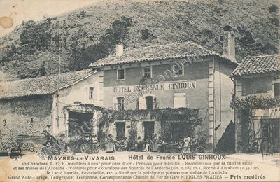 Carte postale ancienne Mayres en Vivarais — Mayres (Ardèche)