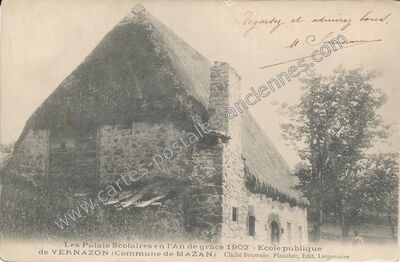 Carte postale ancienne Vernazon — Mazan-l'Abbaye (Ardèche)