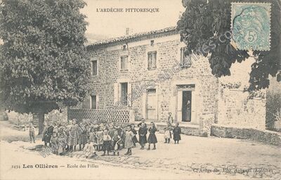 Carte postale ancienne Les Ollieres — Les Ollières-sur-Eyrieux (Ardèche)
