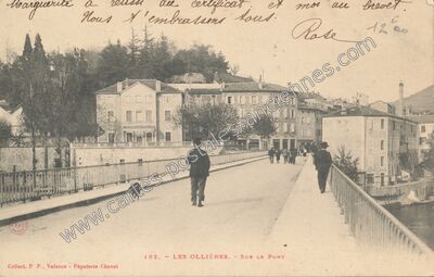 Carte postale ancienne Les Ollieres — Les Ollières-sur-Eyrieux (Ardèche)