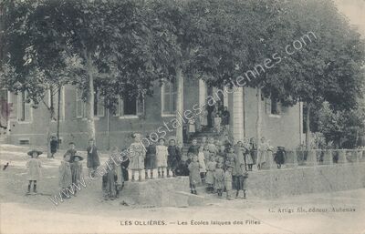 Carte postale ancienne Les Ollieres — Les Ollières-sur-Eyrieux (Ardèche)