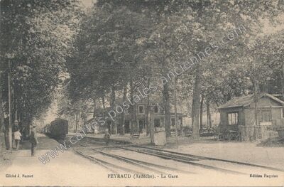 Carte postale ancienne La Gare — Peyraud (Ardèche)