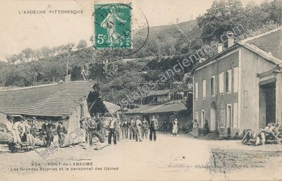 Carte postale ancienne Pont de Labeaume — Pont-de-Labeaume (Ardèche)