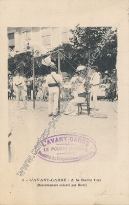 Carte postale ancienne L'AVANT-GARDE : A la Barre fixe — Le Pouzin (Ardèche)