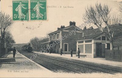 Carte postale ancienne La Gare — Rochemaure (Ardèche)